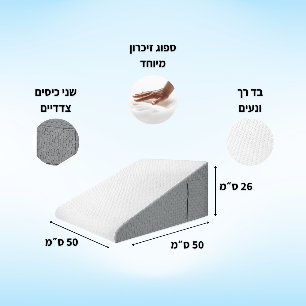 LOORORelief™ - כרית אורטופדית להקלה בצרבות